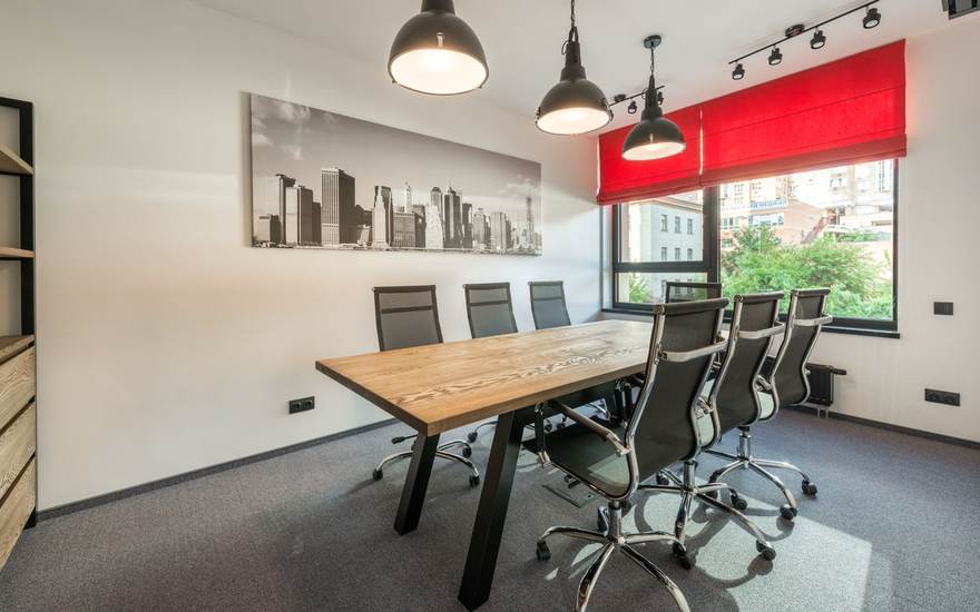 Web design for professional service firms, shown with a conference room